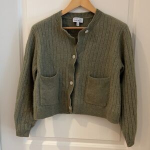 W’s size M & Other Stories Sage Green Ribbed Cardigan